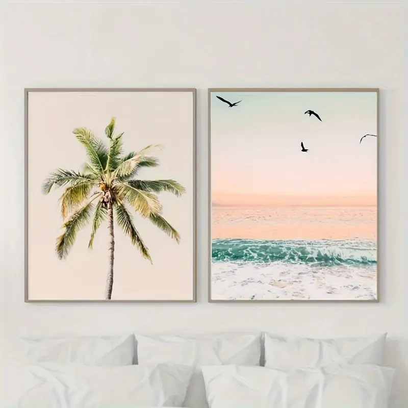 Home Fragrance Ocean Breeze - Tropische pastel strand canvas print kust