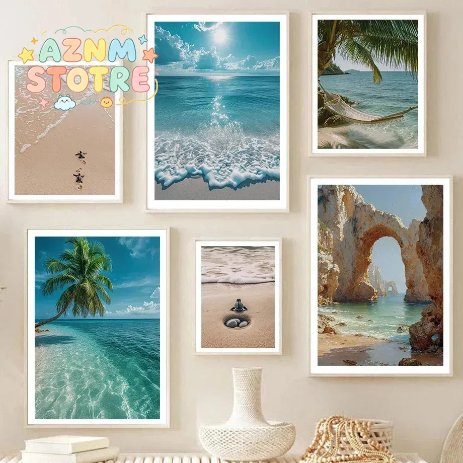 Home Fragrance Ocean Breeze - Strandschildpad Oceaan Golven Palm Beach Landschap